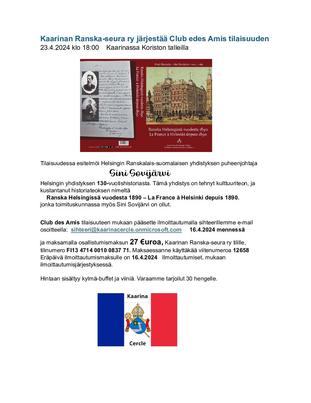Club des Amis  23.4.2024