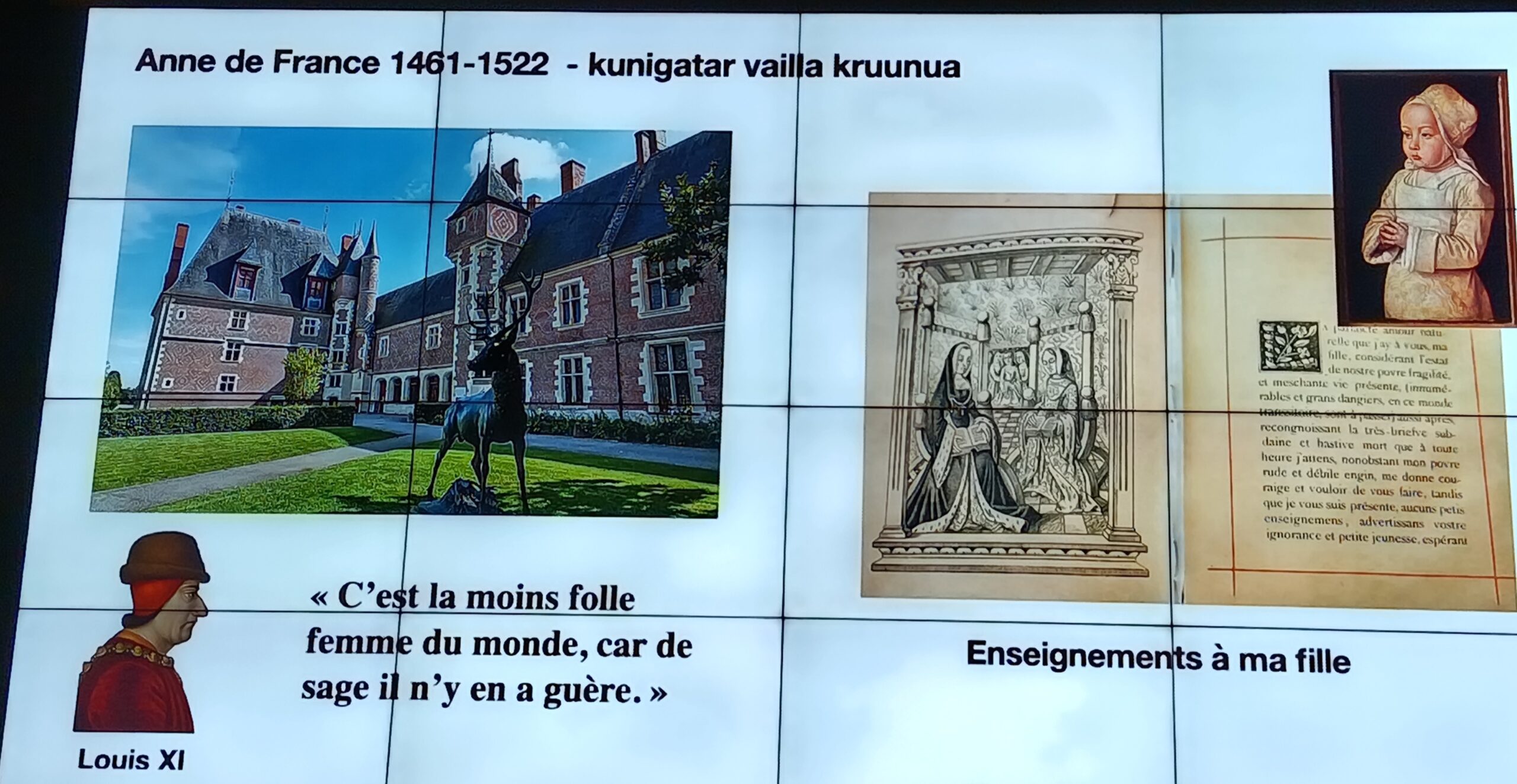enseignement à ma fille